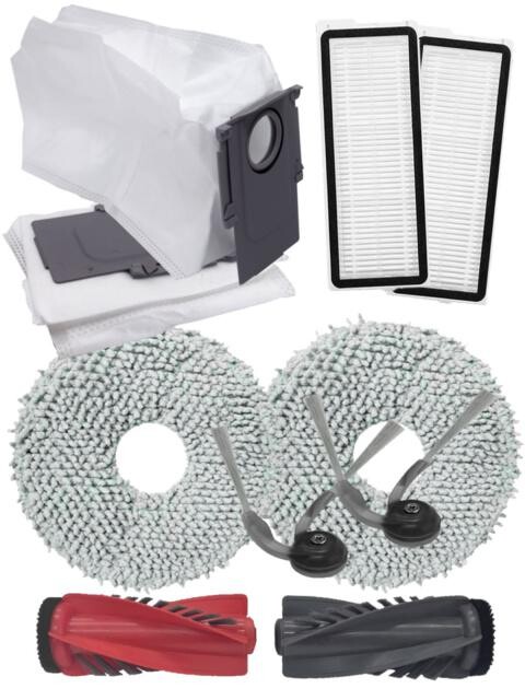 10ks Sada kartáčů, filtrů, mopů pro ROBOROCK QRevo Curv / Edge / 5AE se sáčky