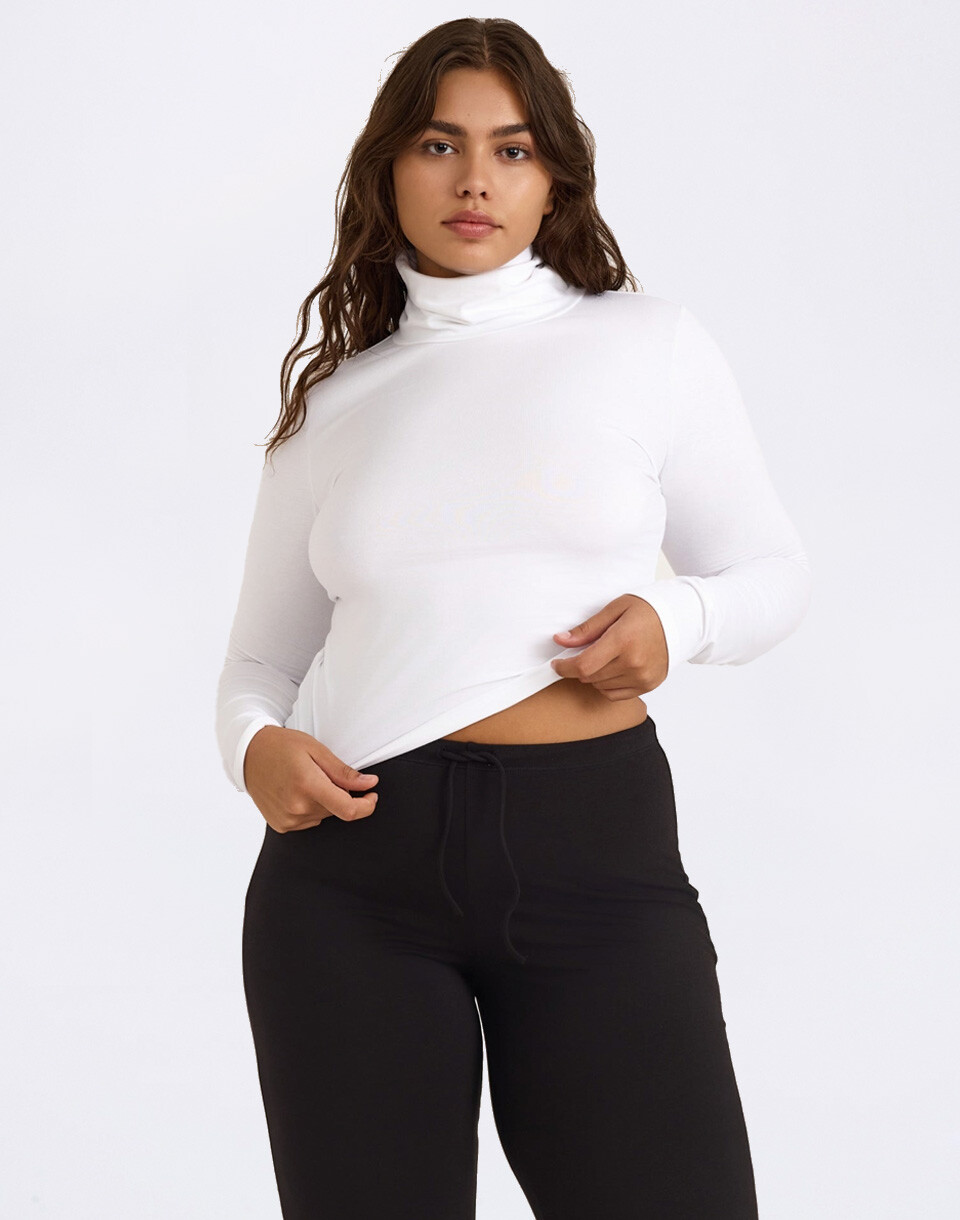 Organic Basics Everyday Turtleneck White XS