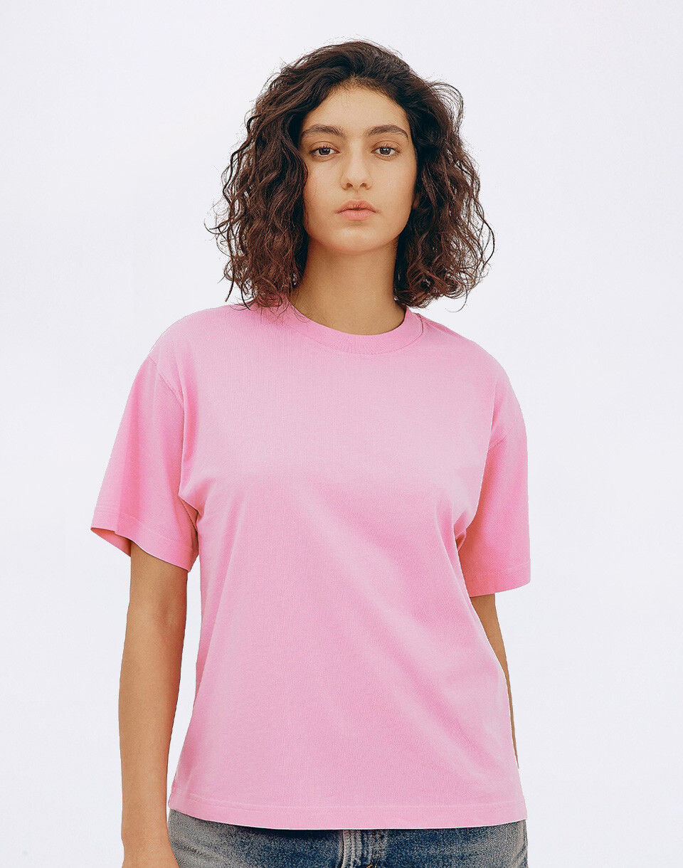 Organic Basics True Boxy Tee Soft Pink XS