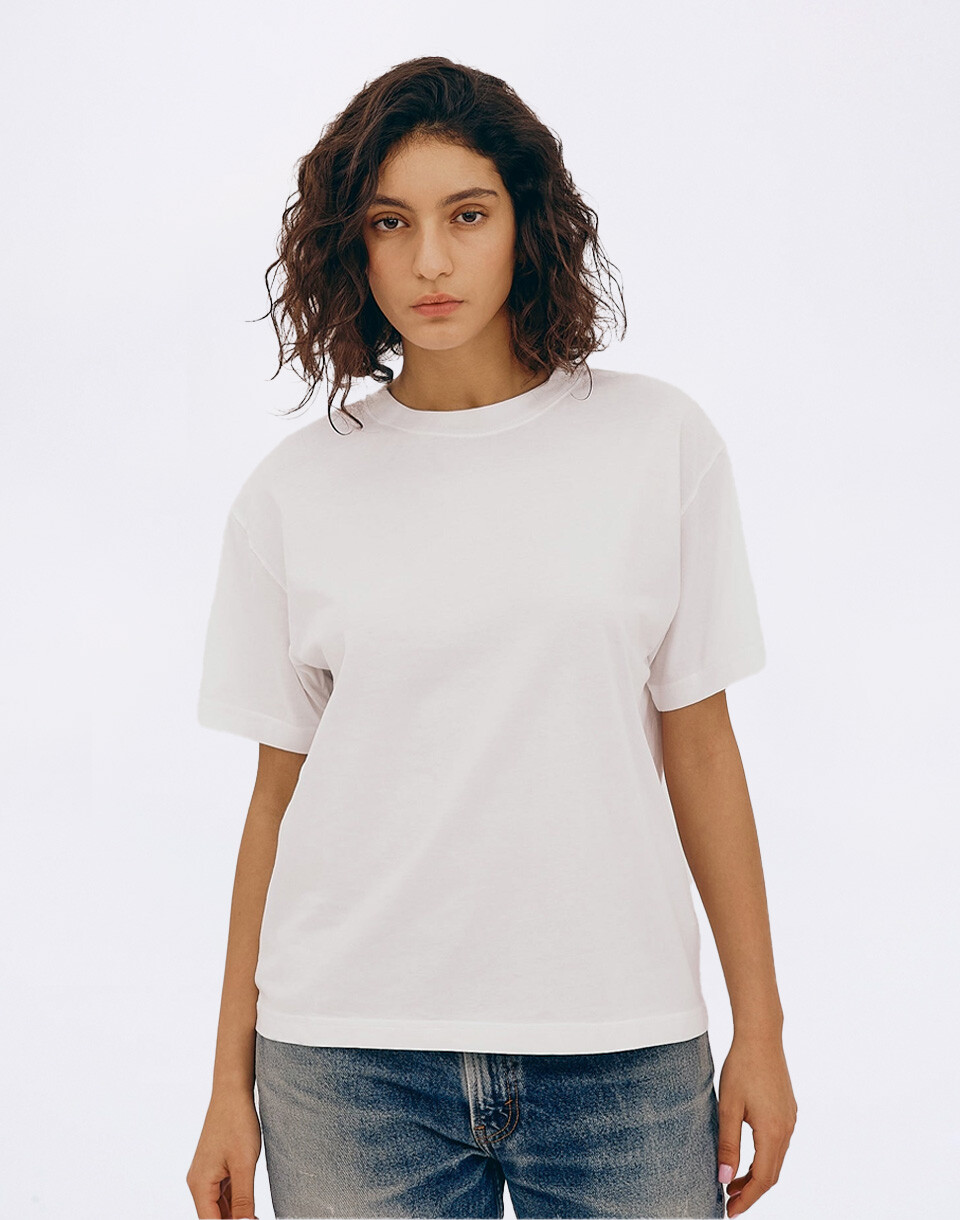 Organic Basics True Boxy Tee White XS