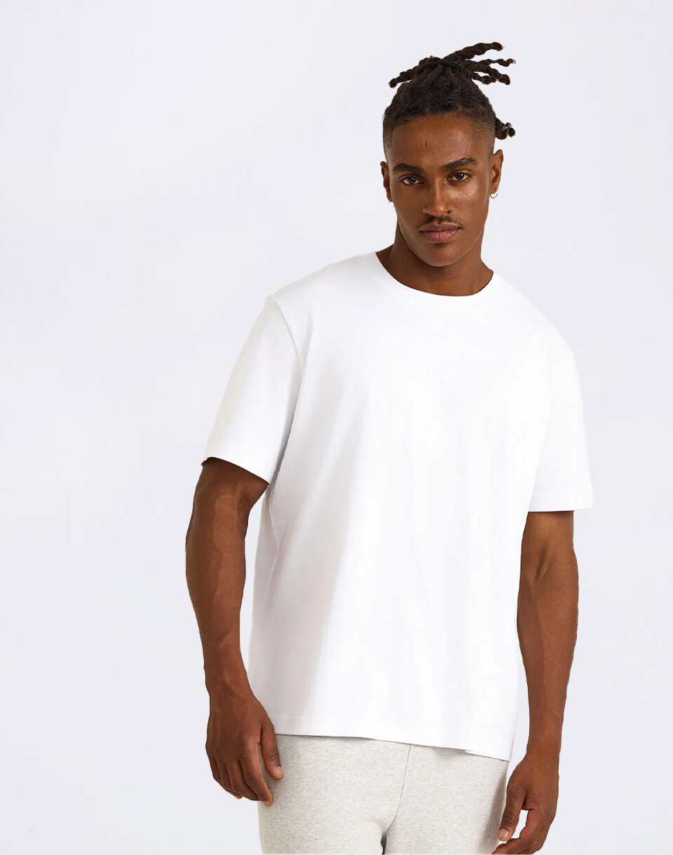 Organic Basics True Heavy Boxy Fit Tee White L