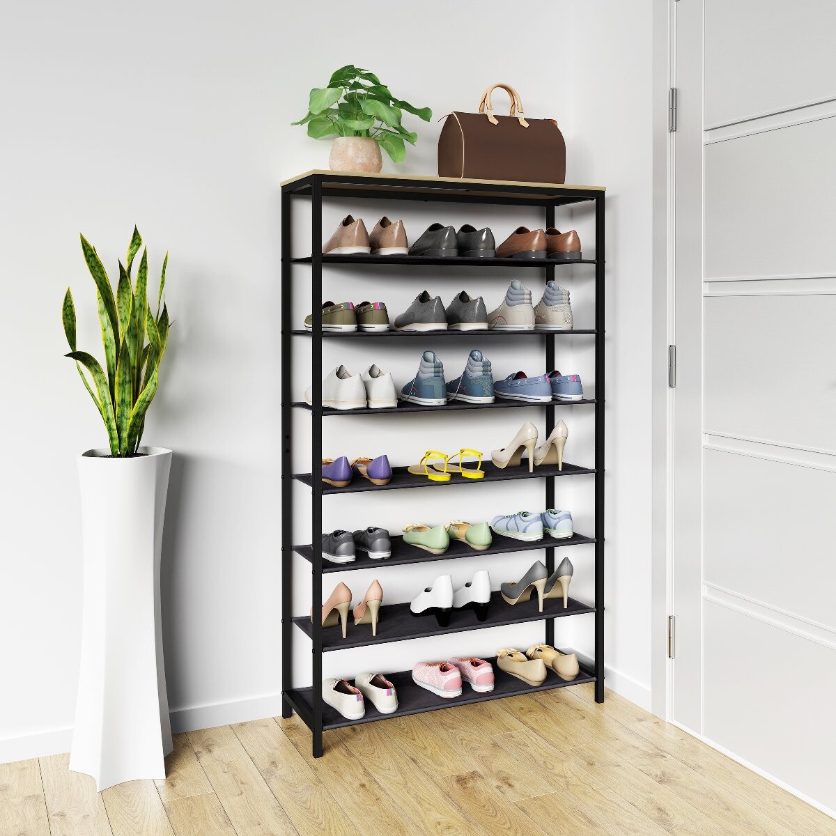 VCM Botník „Taliro 7-přihrádkový“, dub medový