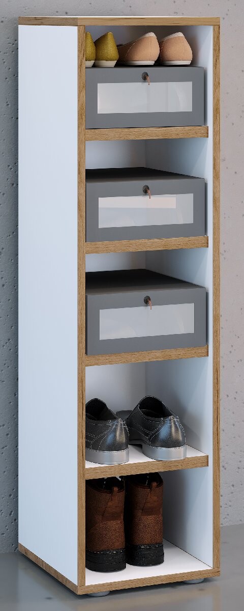 Botník VCM „Salia“ B30 XL 5dílný, bílý