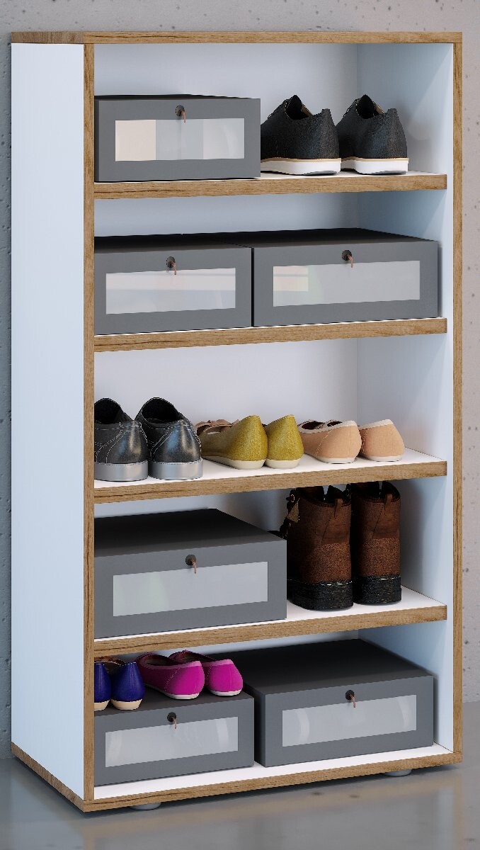 Botník VCM „Salia“ B60 XL 5dílný, bílý