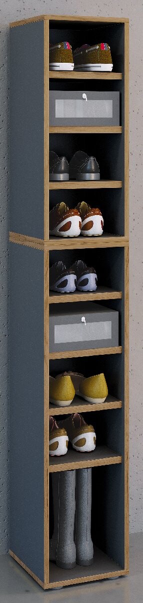 Botník VCM „Salia“ B30 XXL 9dílný, antracitový