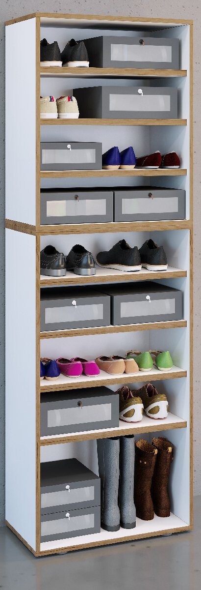 Botník VCM „Salia“ B60 XXL 9dílný, bílý