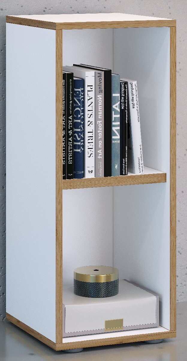 VCM kancelářská police se 2 přihrádkami „Salia“ B30, bílá