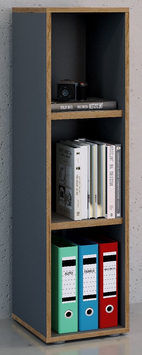 VCM 3dílná kancelářská police „Salia“ B30, antracitová