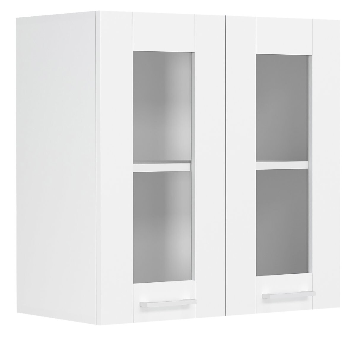 VCM Nástěnná skříňka ze skla 80 cm „Colura“, bílá