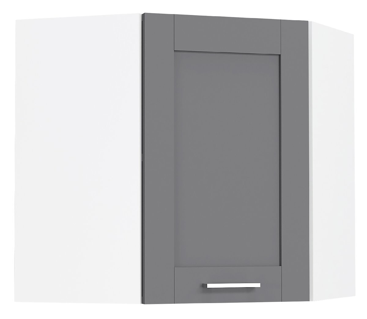 VCM Rohová nástěnná skříňka „Colura“, antracitová