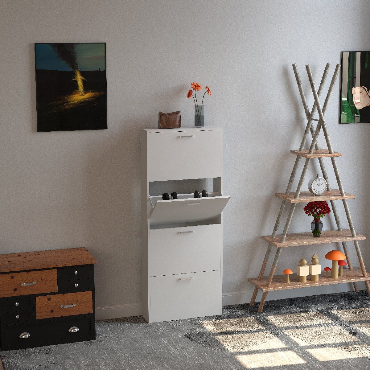 Botník VCM „Sulos L“, bílý