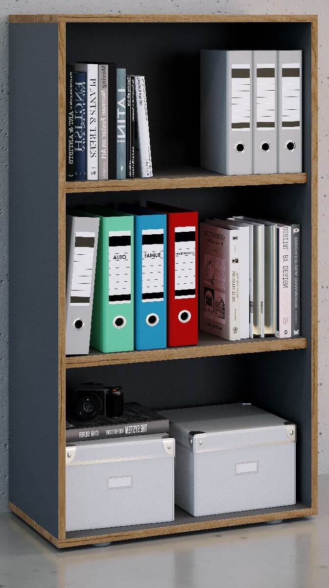 VCM 3dílná kancelářská police „Salia“ B60, antracitová