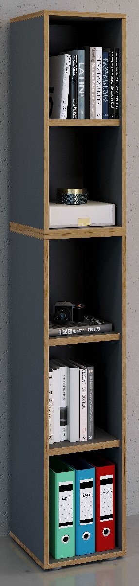 VCM 5dílná kancelářská police „Salia“ B30, antracitová