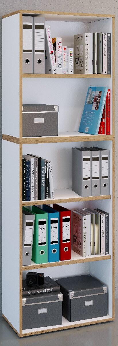 VCM 5dílná kancelářská police „Salia“ B60, bílá