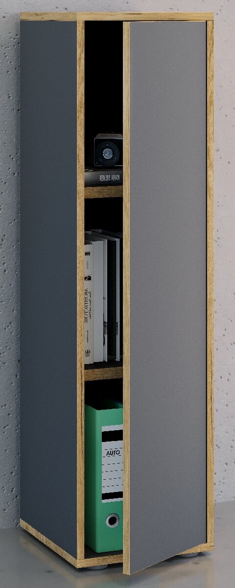 VCM 3dílná kancelářská skříň „Salia“ B30, antracitová