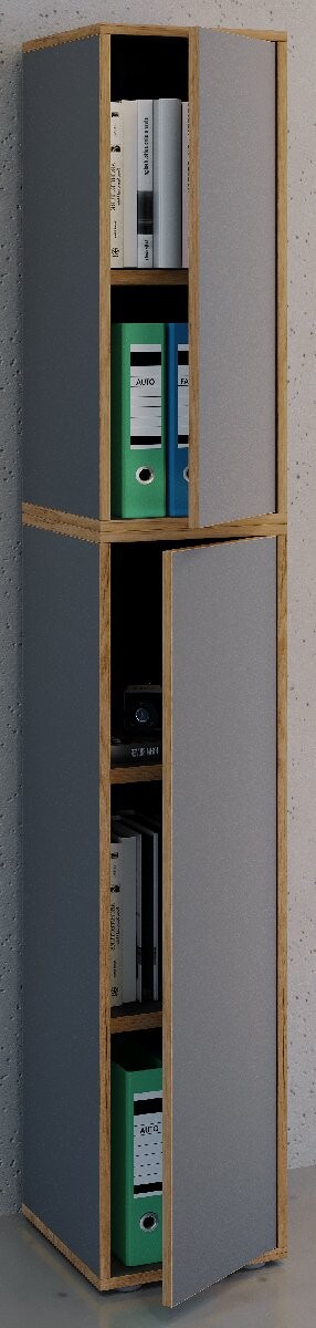 VCM 5dílná kancelářská skříň „Salia“ B30, antracitová