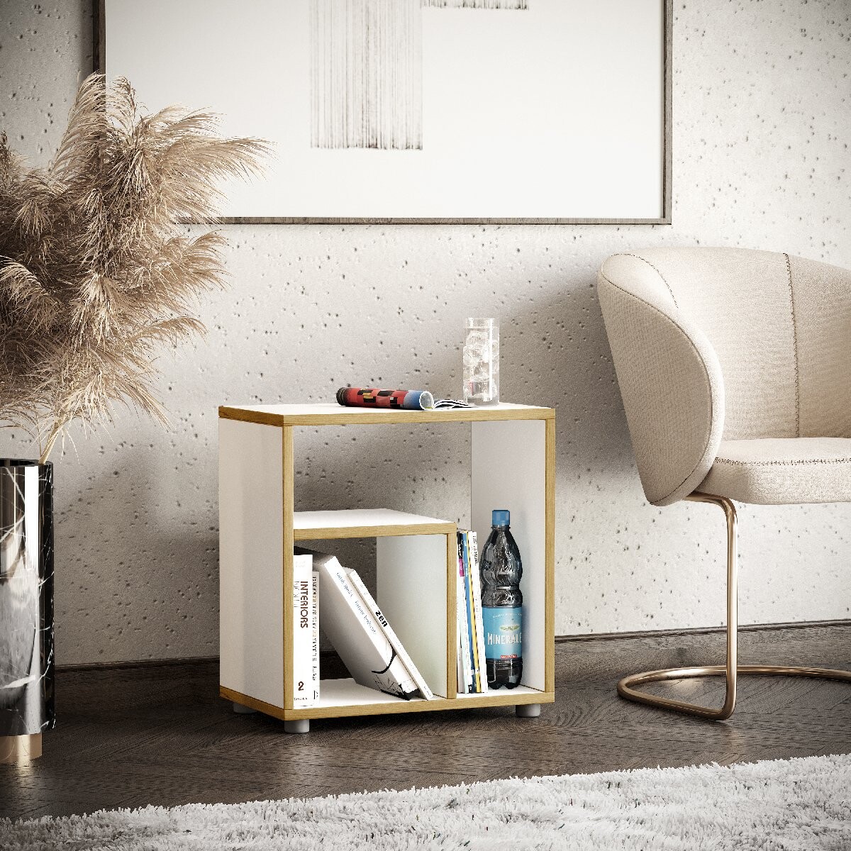 VCM Odkládací stolek „Zeito“, dub medový