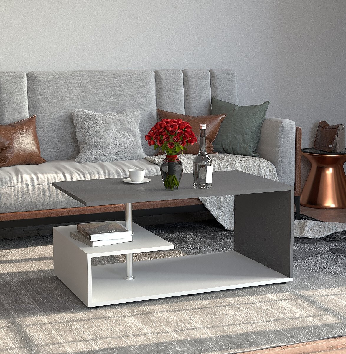 Konferenční stolek VCM „Maliso M“, antracit