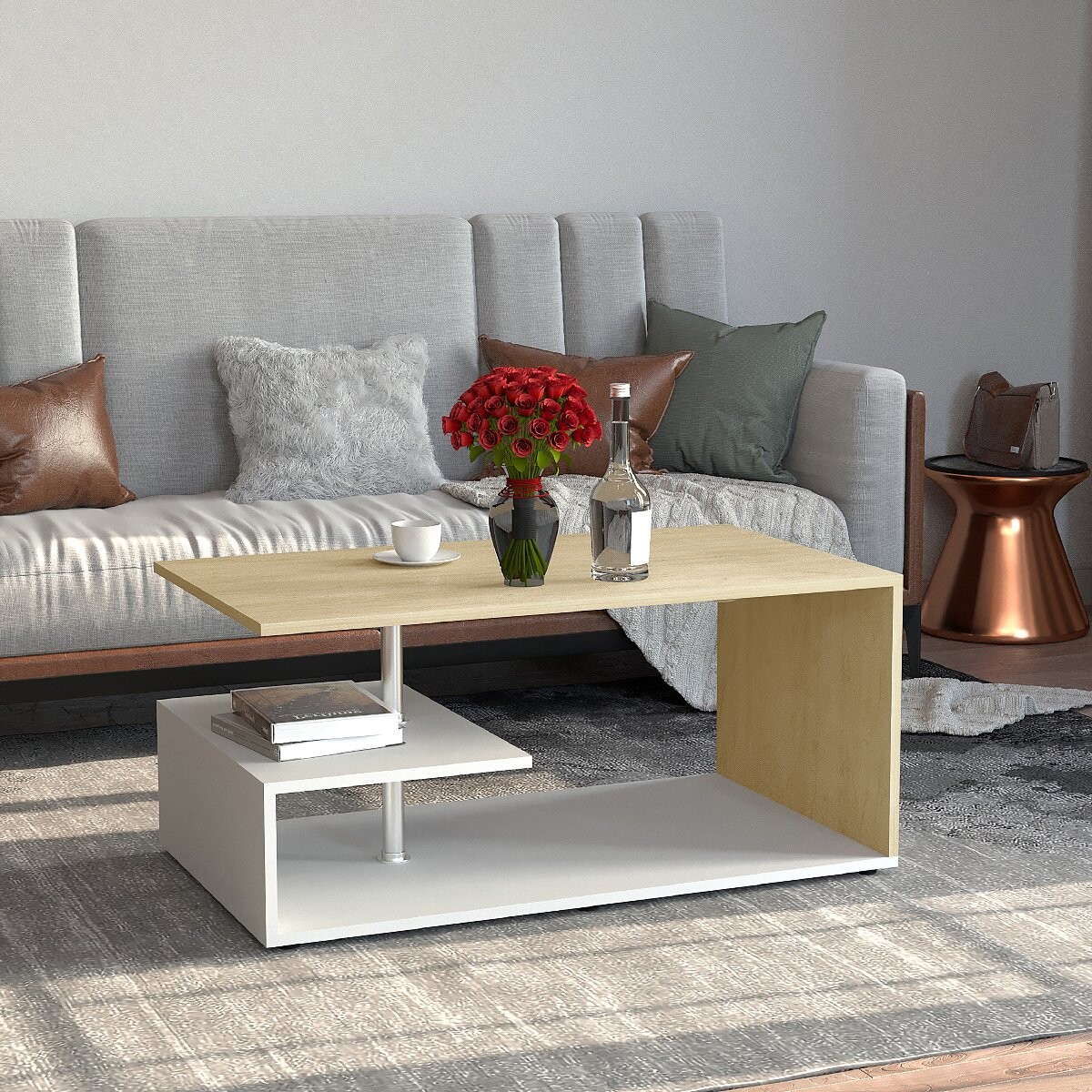 Konferenční stolek VCM „Maliso M“, dub medový