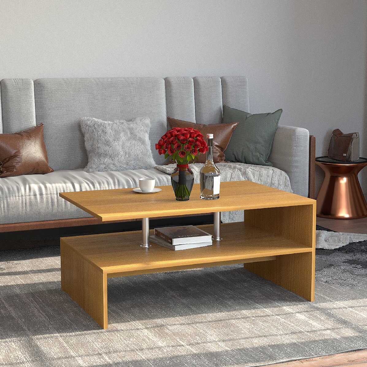 Konferenční stolek VCM „Maliso L“, buk