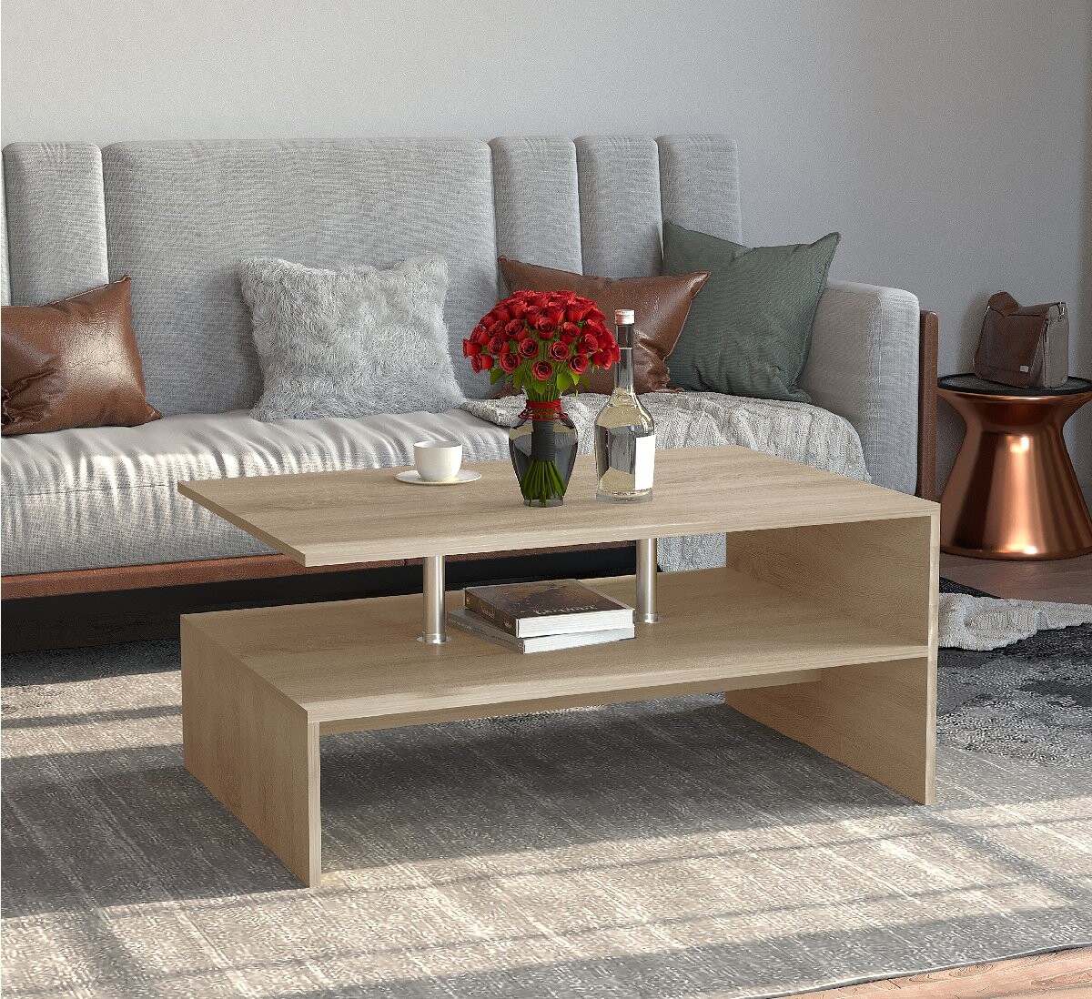 Konferenční stolek VCM „Maliso L“, dub sonoma