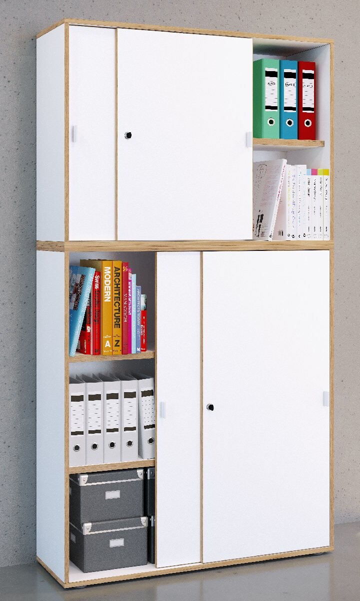 VCM Výsuvná skříňka s 5 přihrádkami „Salia“ B100, bílá