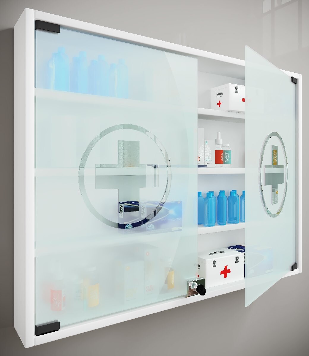 Lékárnička VCM „Hustila L“, bílá