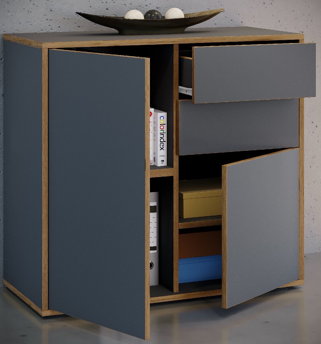 VCM Komoda „Salia“ B80, antracitová