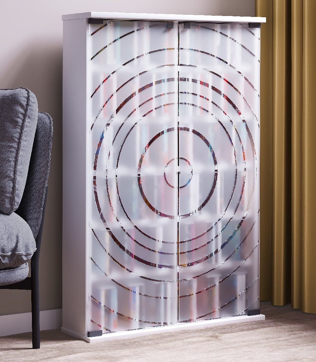 VCM Vitrína na média Tilano L, bílá