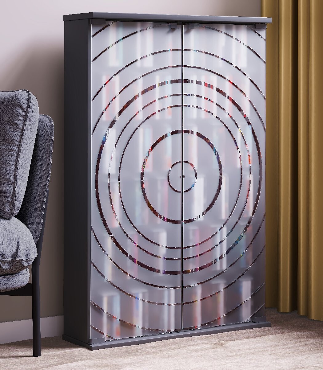 VCM Vitrína na média Tilano L, antracitová