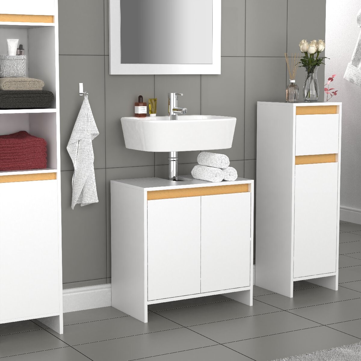 VCM Skříňka pod umyvadlo „Malira“, dub medový