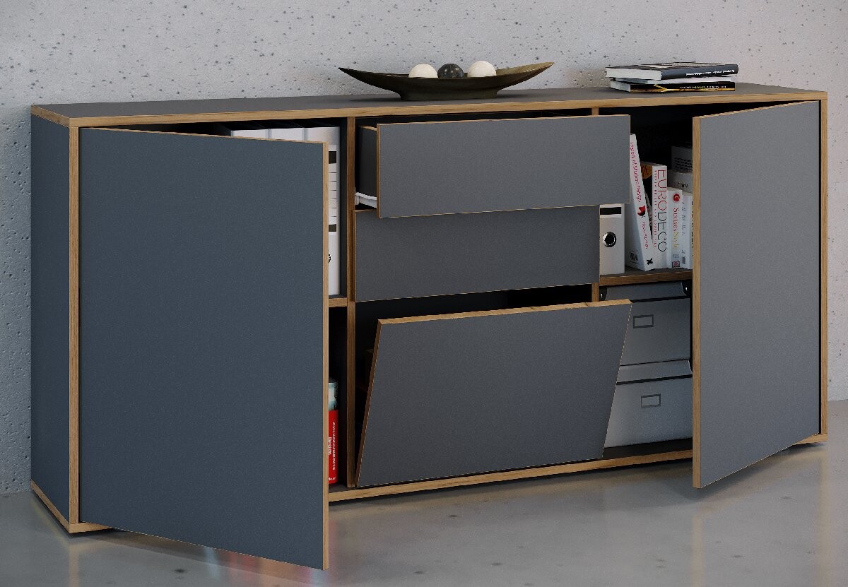 VCM Komoda „Salia“ B160, antracitová