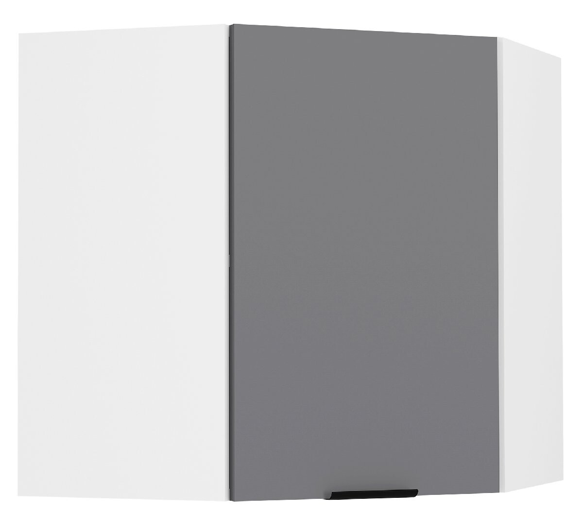 VCM Rohová nástěnná skříňka „Fasola“, antracitová