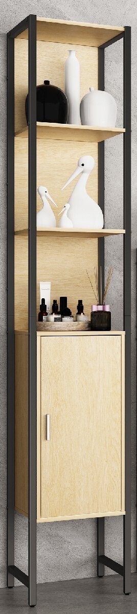 VCM Vysoká skříňka „Edino“, dub medový