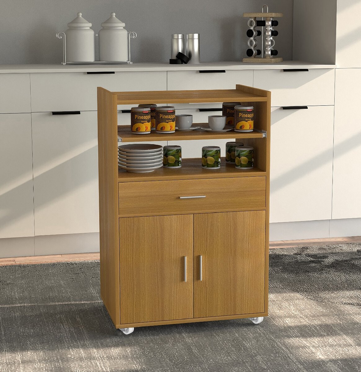 Kuchyňský vozík VCM „Kiola“, buk