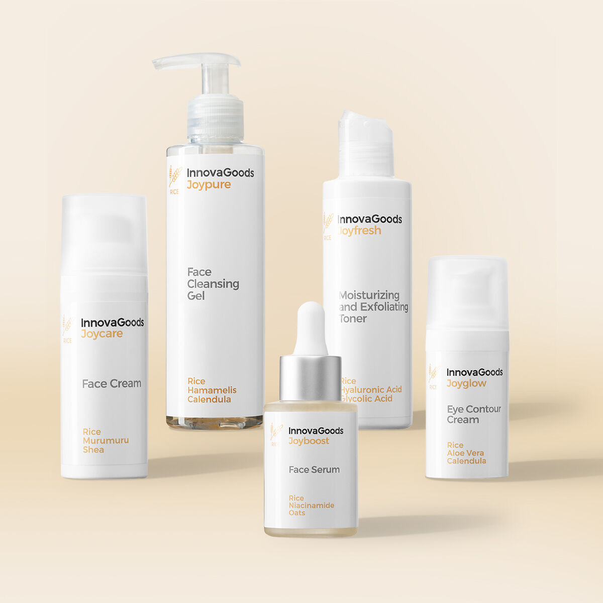 InnovaGoods Balíček rutiny na obličej Rice