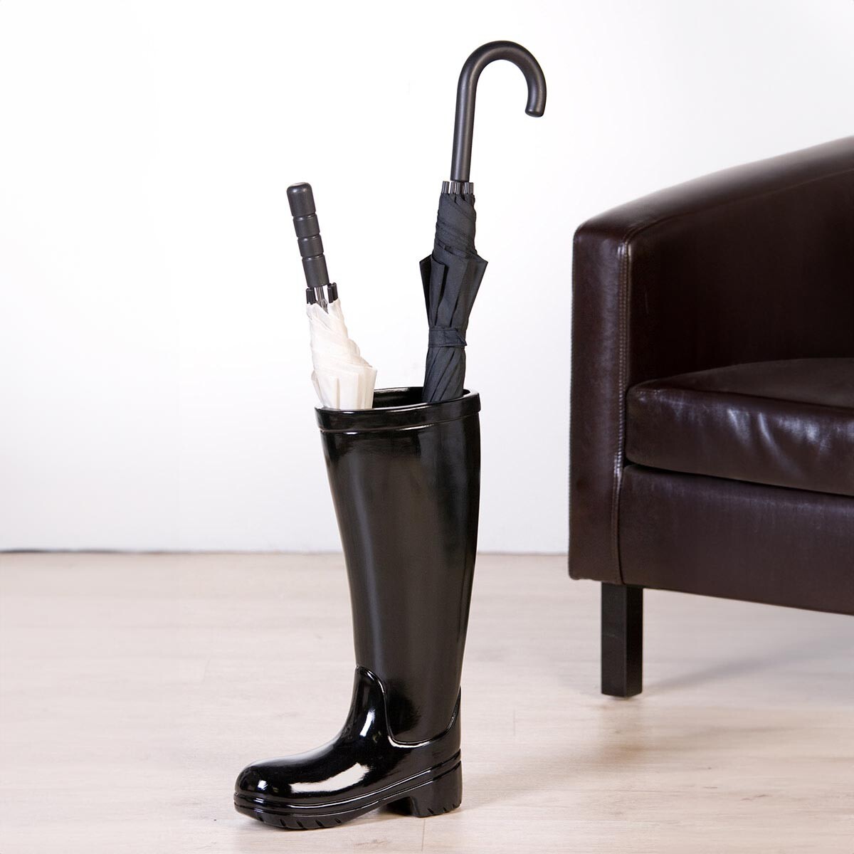 Gilde Keramický stojan na deštníky Bota černá