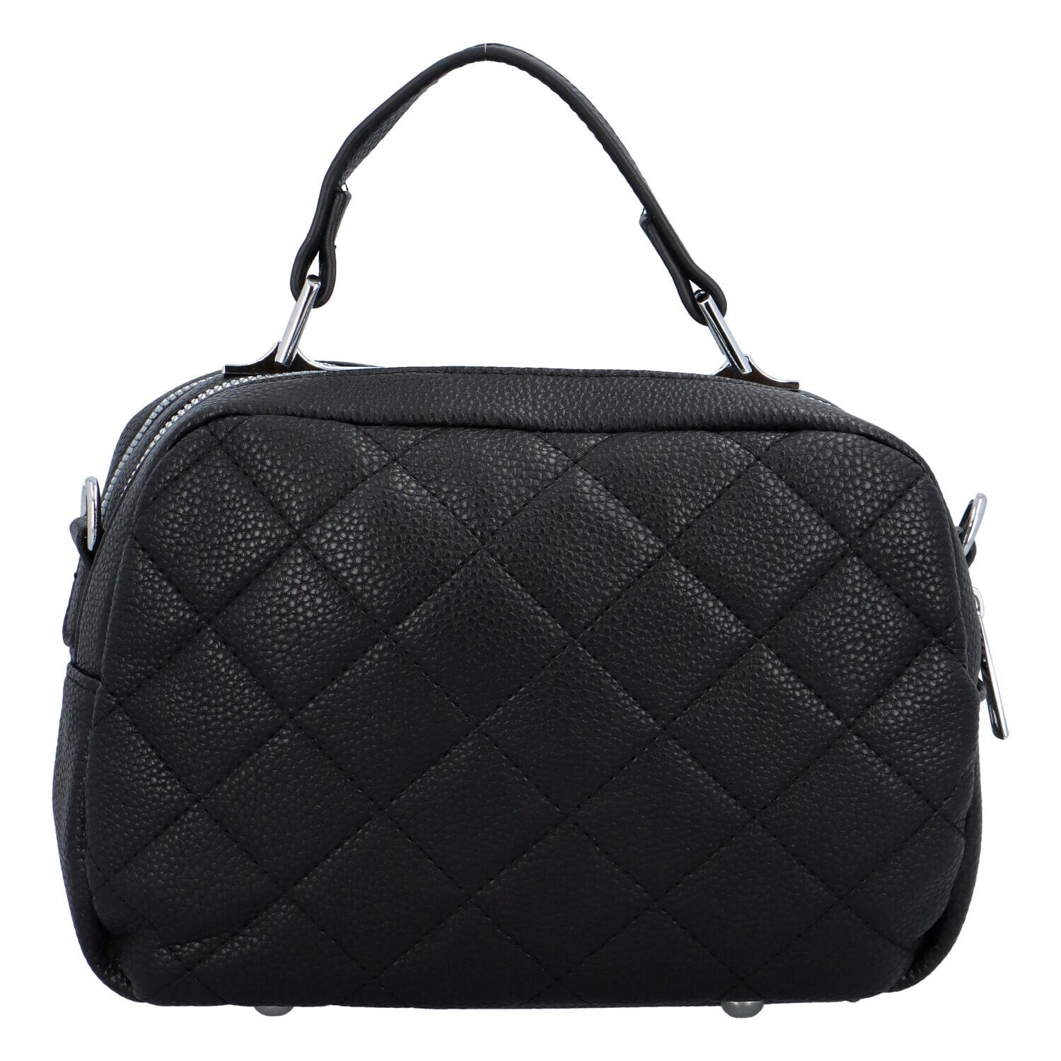 Módní dámská kufříková kabelka s prošíváním Nabass,  černá