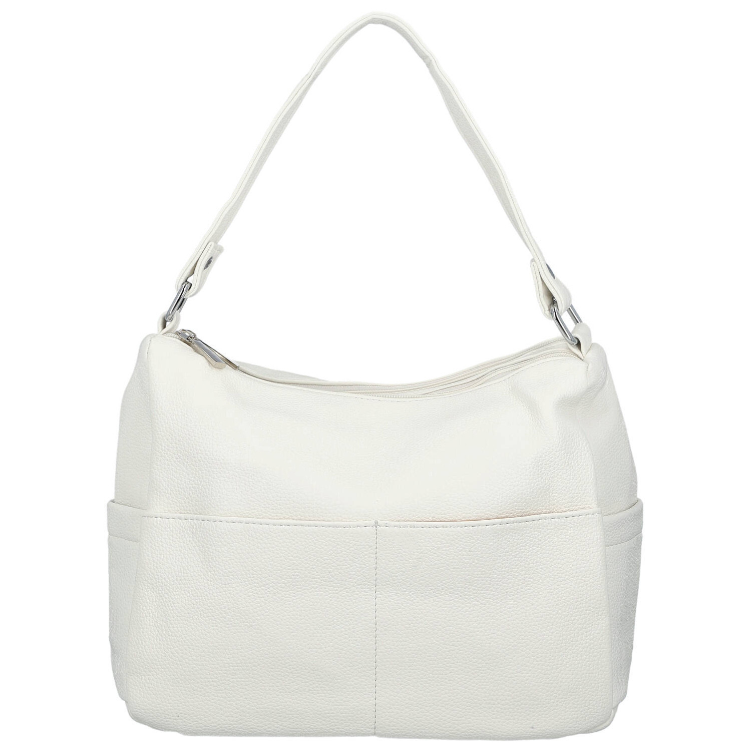 Stylová dámská koženková kabelka na rameno Irenea, bílá
