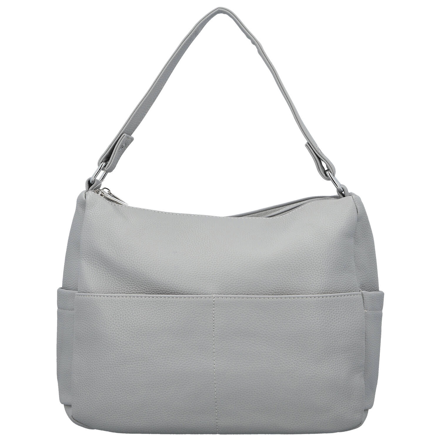 Stylová dámská koženková kabelka na rameno Irenea, šedá