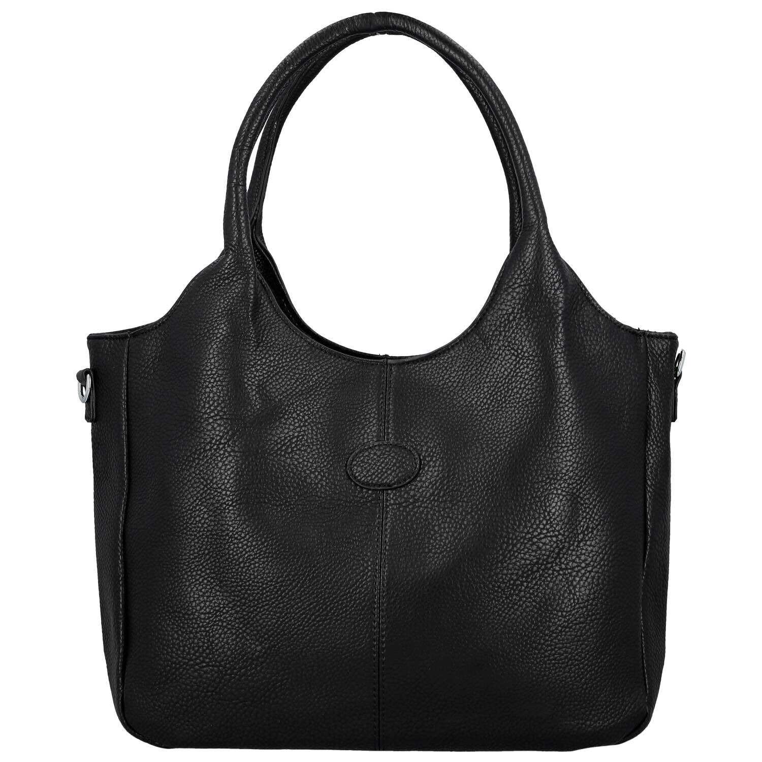 Trendy dámská koženková kabelka na rameno Stifa, černá