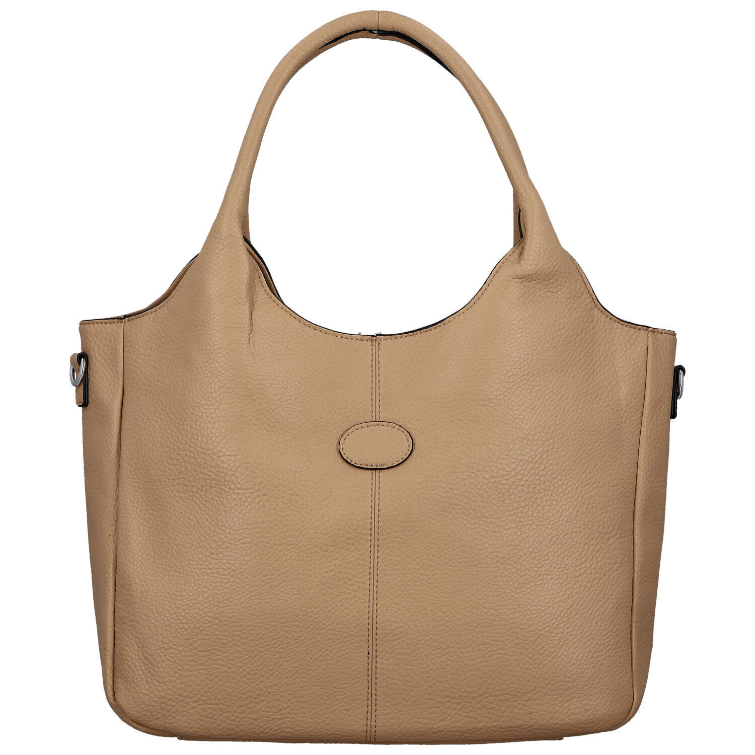 Trendy dámská koženková kabelka na rameno Stifa, béžová