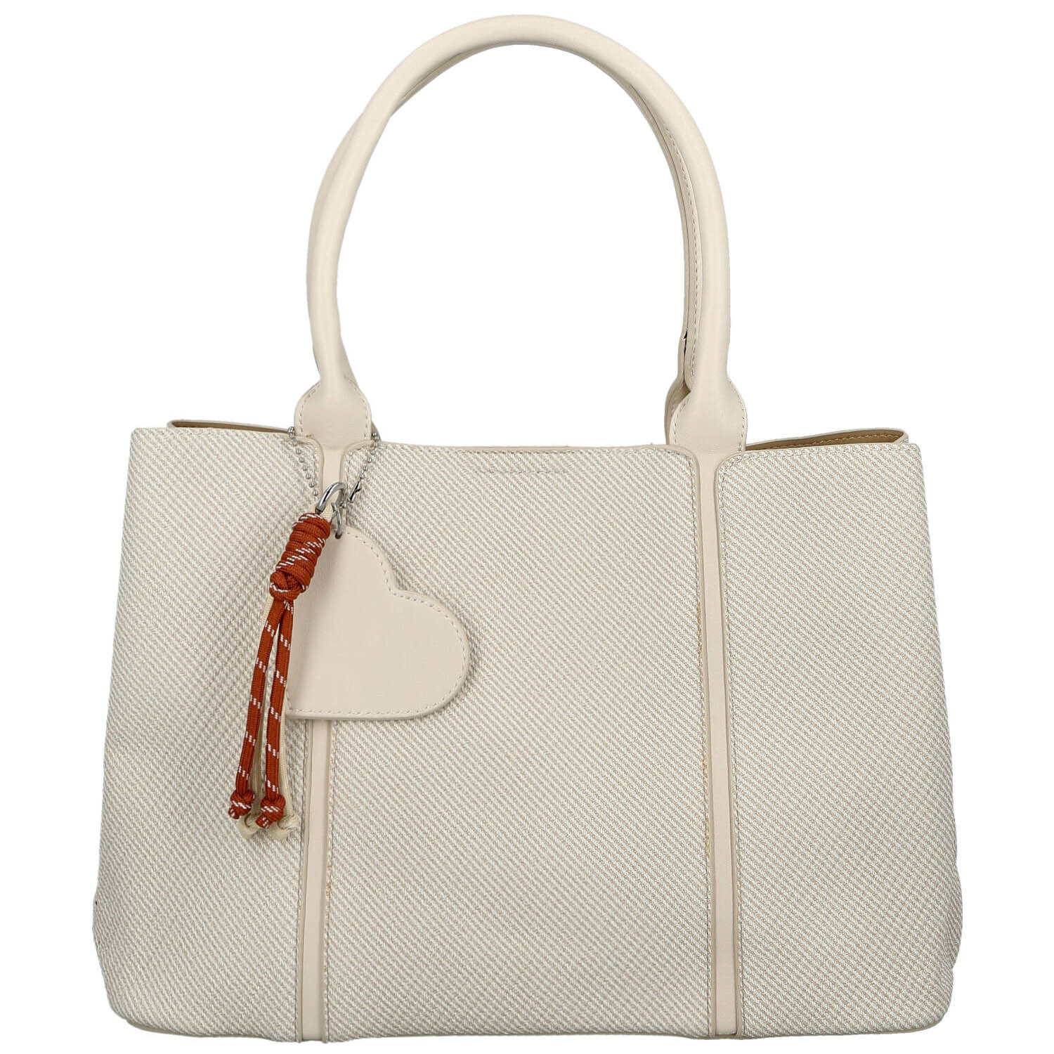 Módní dámská koženková kabelka do ruky Beatis, bílá