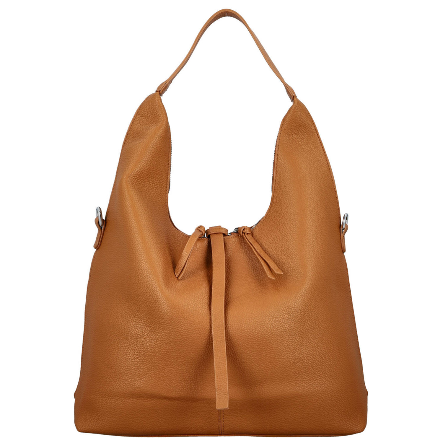 Módní dámská koženková kabelka na rameno Marixa, hnědá