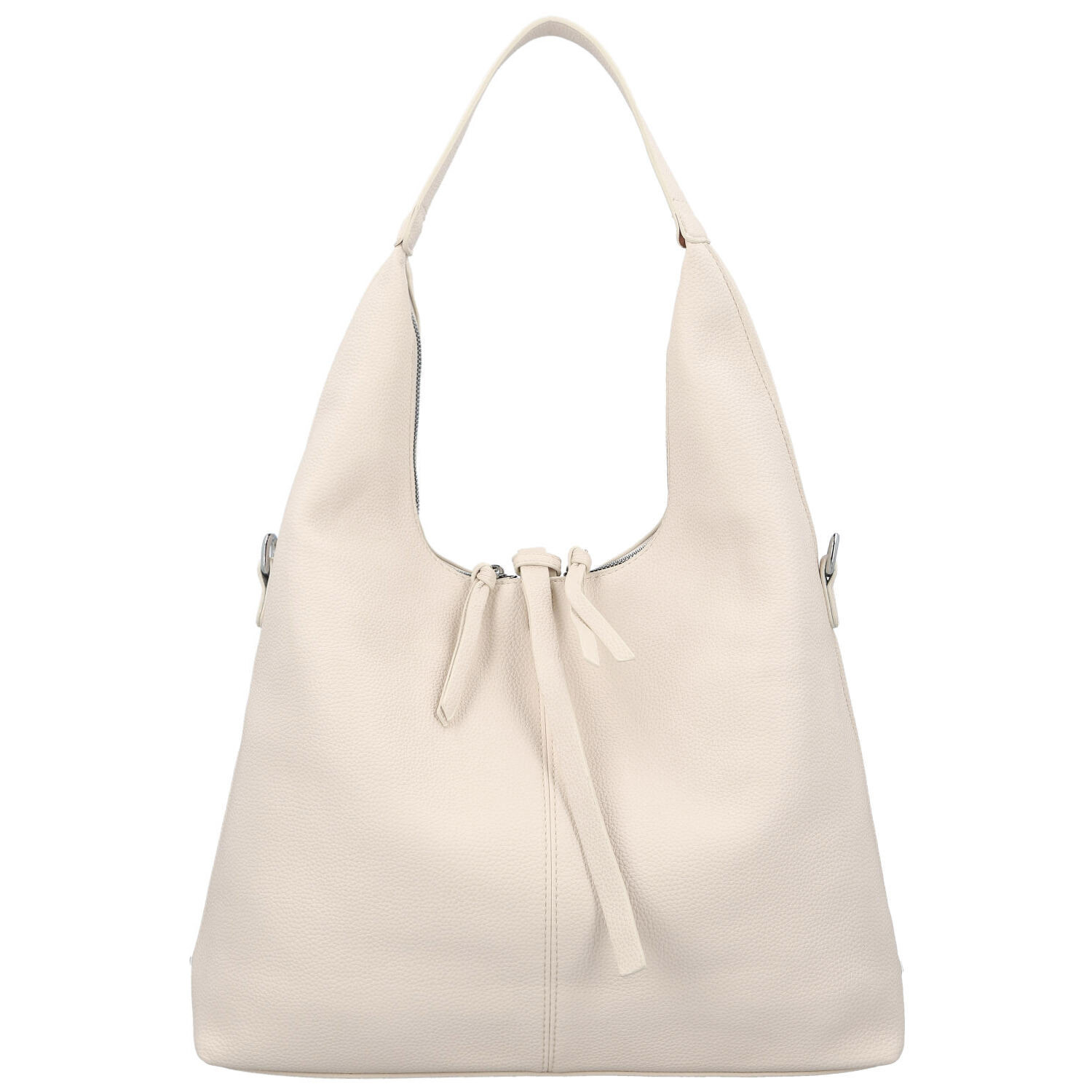 Módní dámská koženková kabelka na rameno Marixa, krémová