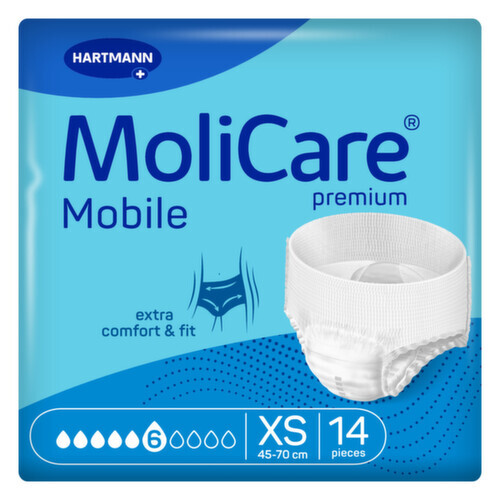 Hartmann MoliCare Mobile absorpční inkontinenční kalhotky natahovací 6k XS 14 ks