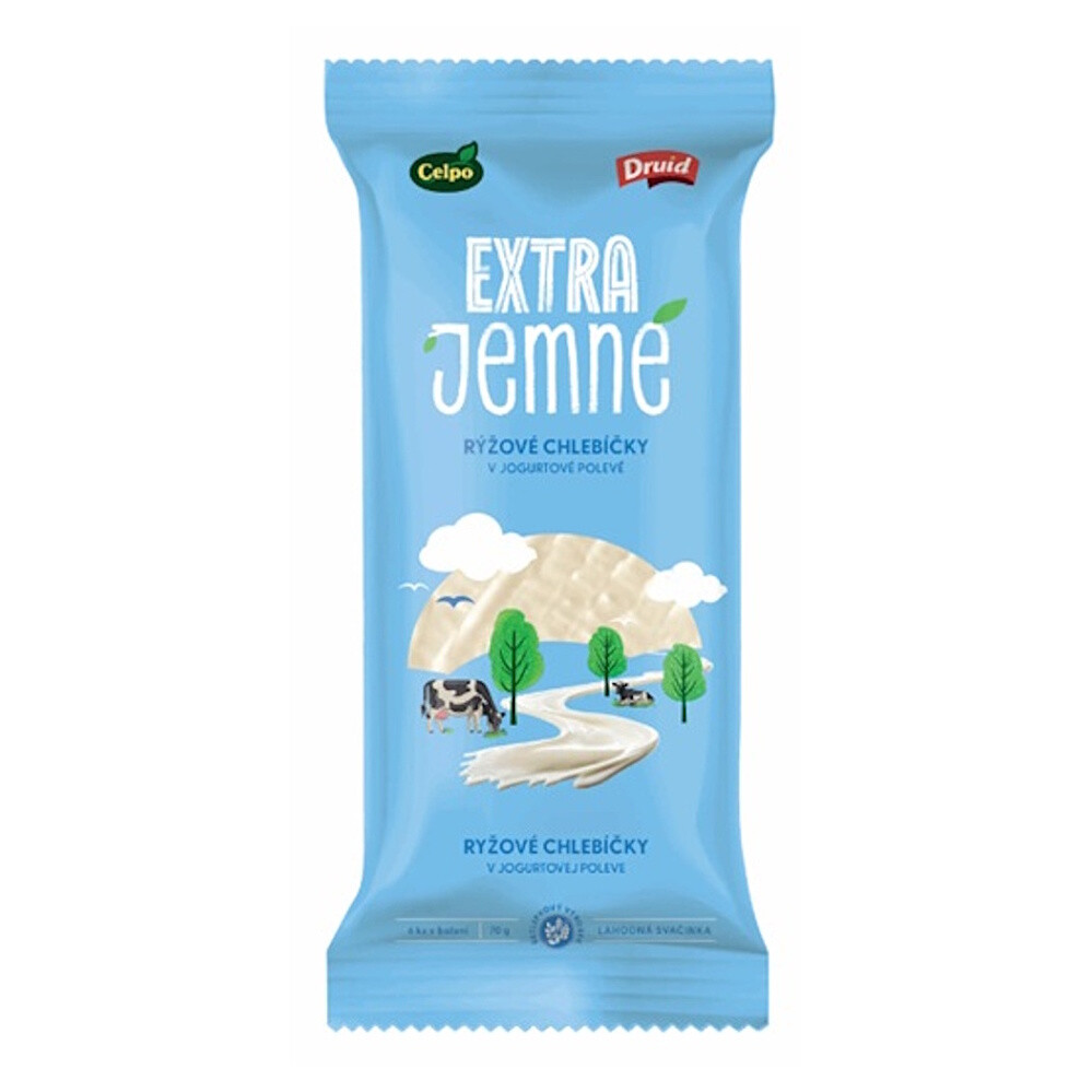 CELPO Extra jemné rýžové chlebíčky s jogurtovou polevou 70 g