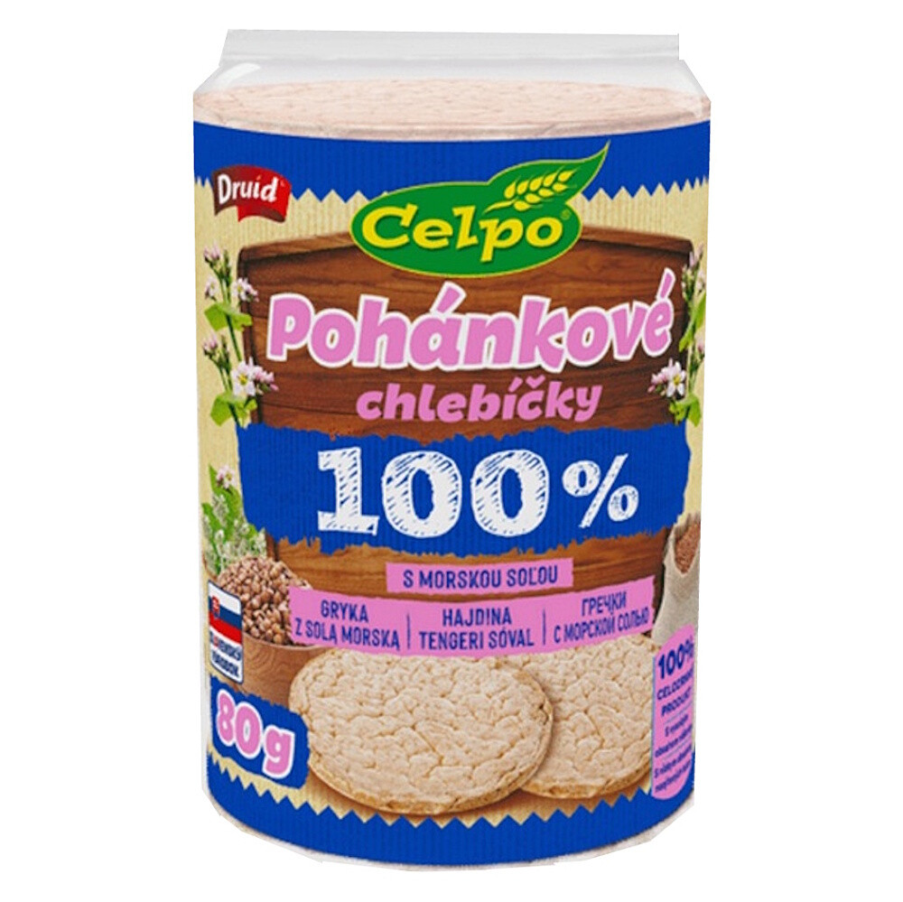 CELPO Celozrnné pohankové extra jemné chlebíčky s mořskou solí 80 g