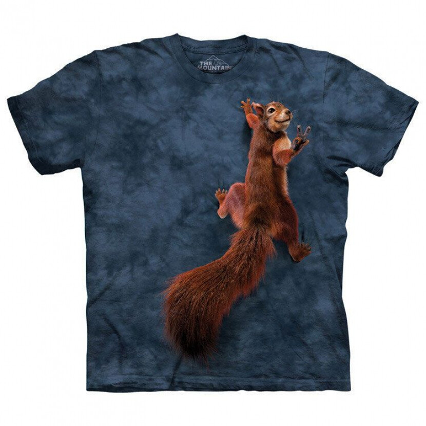 Tričko unisex The Mountain Peace Squirrel - modré,