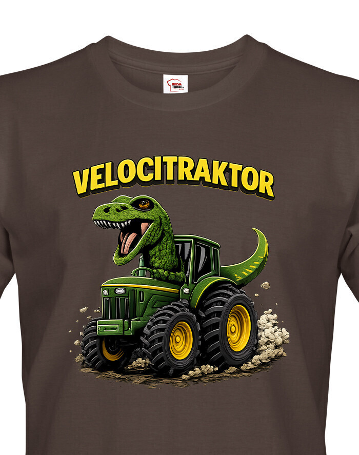 Pánské tričko s potiskem Velocitraktor - vtipný dárek